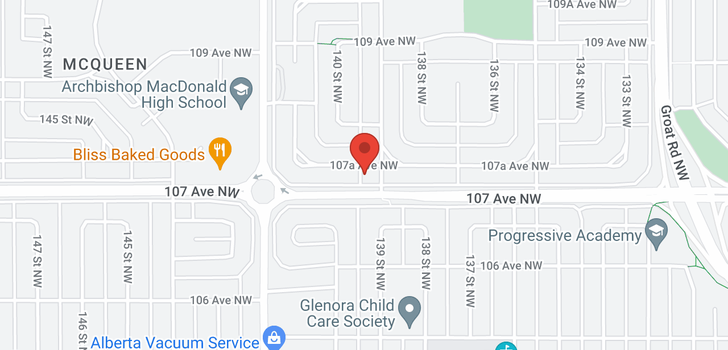 map of 13901 107A AV NW NW